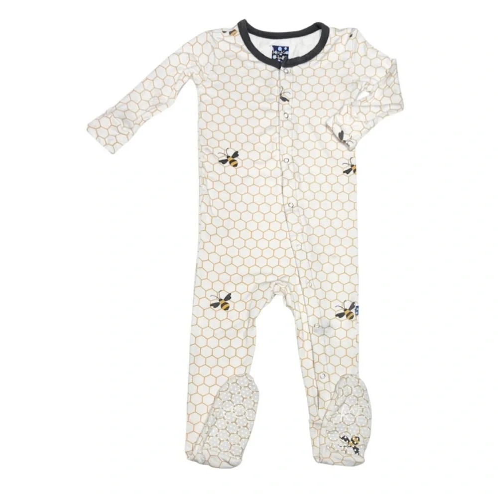 Kickee Pants Natural Honeycomb‎ Footie